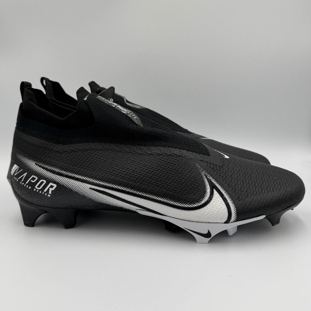 Nike Vapor Edge Elite 360 Flyknit Black Football CV6317-001 Men Sz 12.5 Wide New